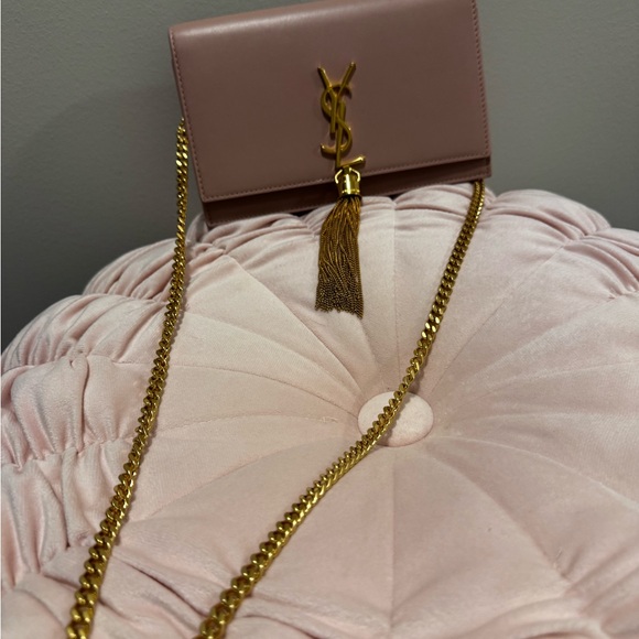 Yves Saint Laurent Blush Clutch with Gold Accent - Picture 6 of 7